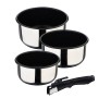 Set de Casseroles Bergner Click & Cook Acier inoxydable 3 Pièces