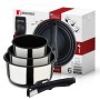 Set de Cazos Bergner Click & Cook Acero Inoxidable 3 Piezas