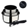 Set de Cazos Bergner Click & Cook Acero Inoxidable 3 Piezas