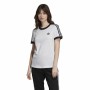 Camiseta de Manga Corta Mujer Adidas 3 stripes Blanco (36)