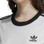 Camiseta de Manga Corta Mujer Adidas 3 stripes Blanco (36)