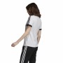 Camiseta de Manga Corta Mujer Adidas 3 stripes Blanco (36)