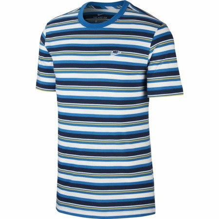 Camiseta de Manga Corta Hombre Nike Stripe Tee Azul