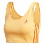 Sujetador Deportivo Adidas 3 stripes Dorado