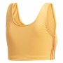 Soutien-gorge de Sport Adidas 3 stripes Doré