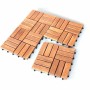 Baldosa Encajable Garden Mood Madera de acacia 30 x 30 x 2,4 cm