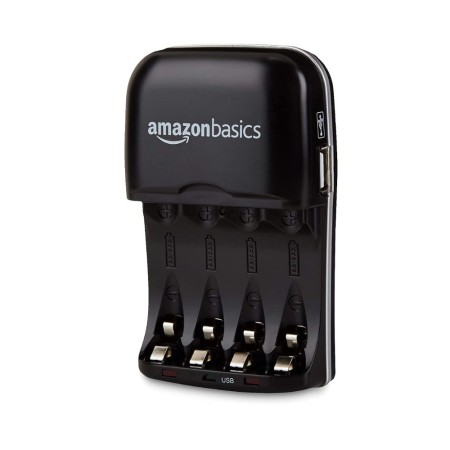 Chargeur de batterie Amazon Basics V-3299USB-EU Noir (Reconditionné C)