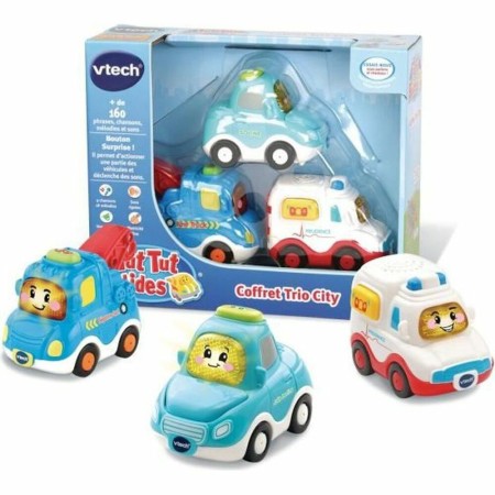 Playset de Vehículos Vtech City Trio Box (Sedan + Tow Truck + Ambulance)