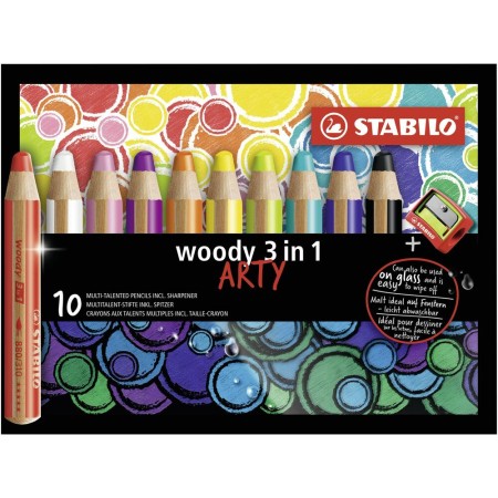 Lápices de colores Stabilo Woody 3 in 1 ARTY Multicolor (1 Pieza)