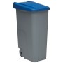 Cubo de Basura para Reciclaje Denox Gris Azul Plástico 110 L