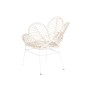 Silla de Jardín DKD Home Decor 76 x 67 x 86 cm Metal ratán sintético Blanco