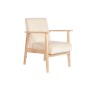 Fauteuil DKD Home Decor 63 x 68 x 81 cm Naturel Beige Pin