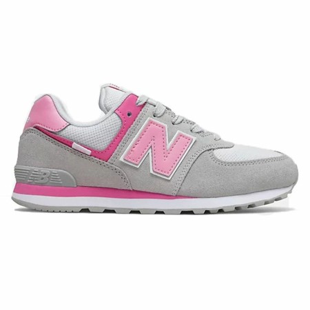 Zapatillas Casual Niño New Balance 574 Rosa Gris