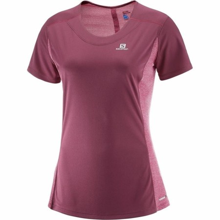 Camiseta de Manga Corta Mujer Salomon Agile Rojo Oscuro