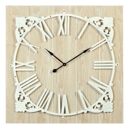 Horloge Murale Carré Marron (58 x 58 x 4,5 cm)