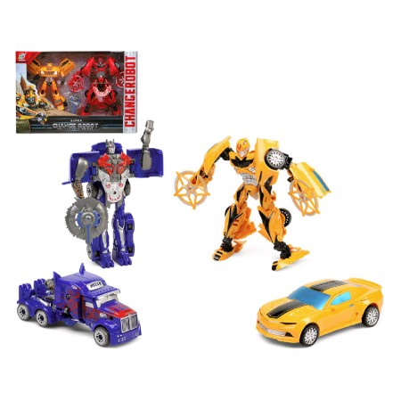 Super Robot Transformable Bleu Jaune