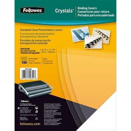 Couvertures de reliure Fellowes 5376102 Transparent PVC A4 (100 Unités)