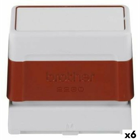 Timbres Brother 22 x 60 mm Monture Rouge (6 Unités)