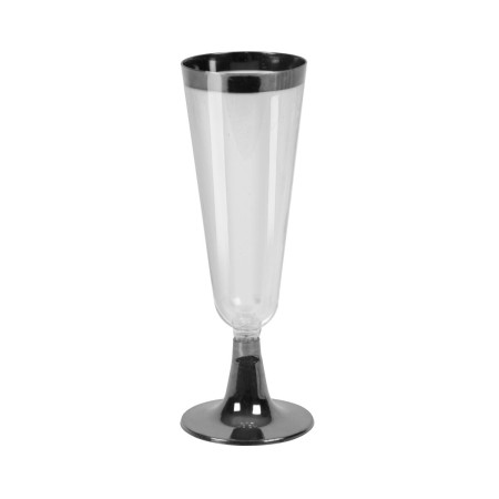 Verres à champagne réutilisables Algon Noir 150 ml (3 Unités)
