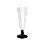 Verres à champagne réutilisables Algon Noir 150 ml (50 Unités)