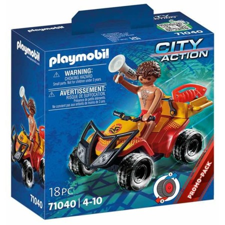 Playset Playmobil City Action Rescue Quad 18 Pièces 71040