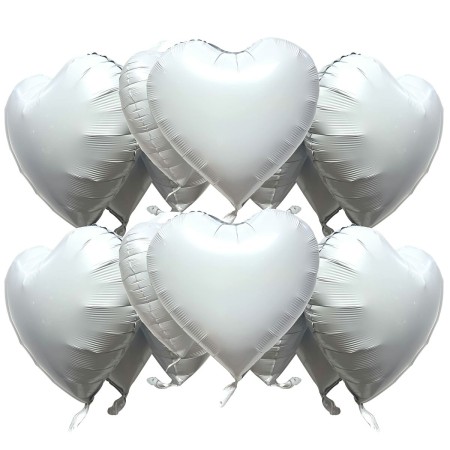 Ballons 45 cm Coeur Blanc (Reconditionné A)