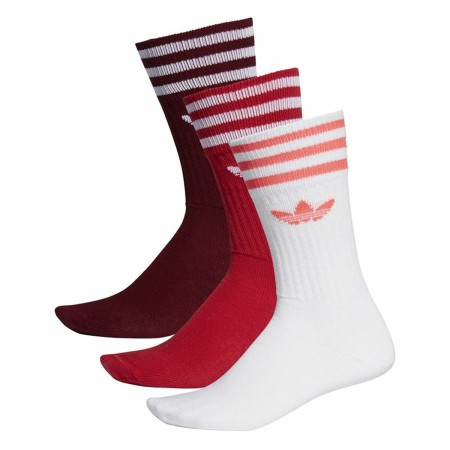 Chaussettes de Sport Adidas Solid 3 stripes 3 Unités