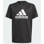 T shirt à manches courtes Adidas Sports Noir/Blanc