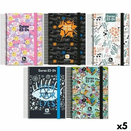 Agenda Centauro Soft Escolar Día vista A5 Multicolor (5 Unidades)