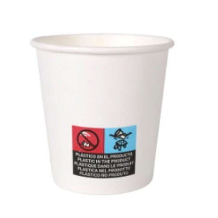 Set de Verres Algon Blanc Carton Produits à usage unique 120 ml