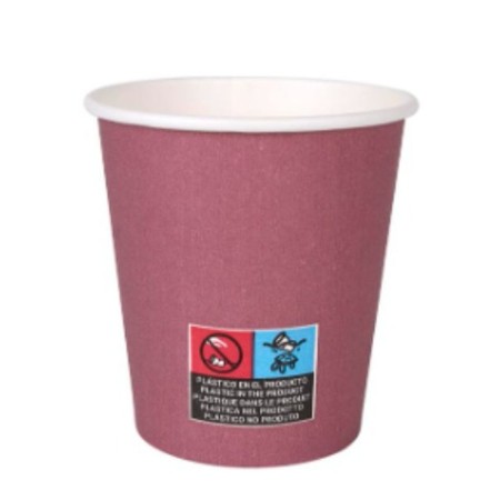 Set de Verres Algon Bordeaux Carton Produits à usage unique 200 ml