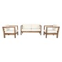 Conjunto de Mesa con 3 Sillones DKD Home Decor 130 x 69 x 65 cm Teca