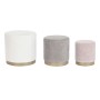 Repose-pied DKD Home Decor Rose Doré Marron Blanc 48 x 48 x 45 cm Bois MDF