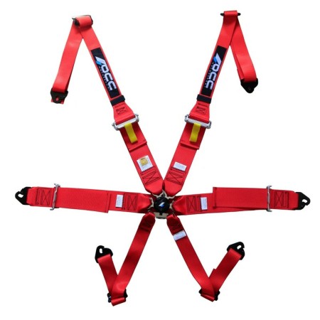 Harnais à 6 points OCC Motorsport OCCRF2EU Rouge 3"
