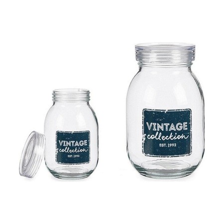 Bote Vintage Transparente Vidrio 1,8 L 13 x 20,8 x 13 cm