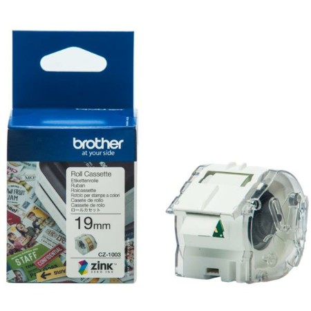 Etiquetas para Impresora Brother CZ1003 Blanco Amarillo