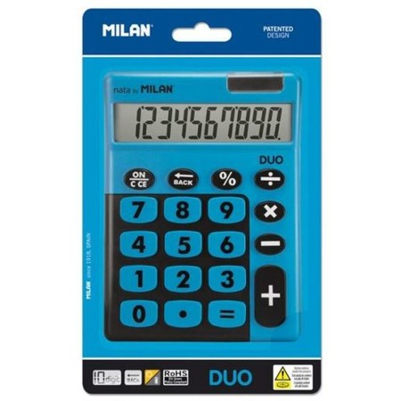 Calculatrice Milan DUO 14,5 x 10,6 x 2,1 cm Bleu