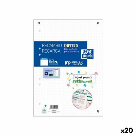 Rechange Oxford Volets A5 Multicouleur 80 Volets (20 Unités)