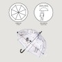 Parapluie Disney 100 Years Transparent 89 cm Noir