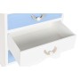 Table de Nuit DKD Home Decor 50 x 35 x 58 cm Corde Blanc Bleu ciel Blue marine Bois MDF