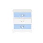 Table de Nuit DKD Home Decor 50 x 35 x 58 cm Corde Blanc Bleu ciel Blue marine Bois MDF