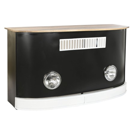 Mueble Auxiliar DKD Home Decor BAR 157 x 52 x 90 cm Negro Marrón Aluminio Blanco Hierro Madera de mango