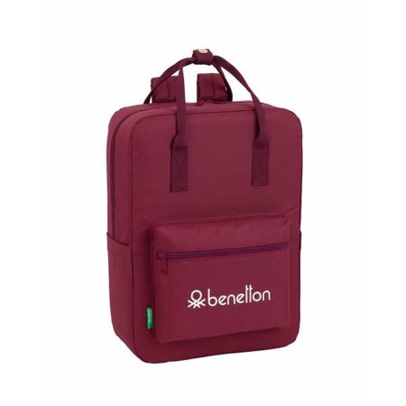 Cartable Benetton Bordeaux épaulettes rembourrées Avec des poignées