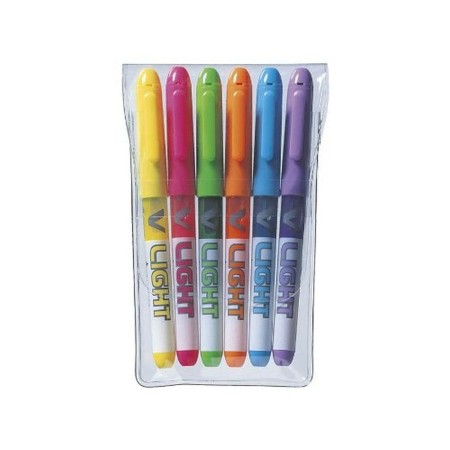 Set de Marcadores Fluorescentes Pilot V Light 6 Piezas Multicolor