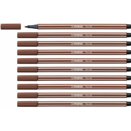 Feutres Stabilo Pen 68 Marron (10 Unités)