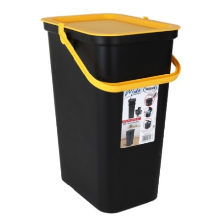 Poubelle recyclage Tontarelli Moda 24 L Jaune