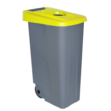 Cubo de Basura con Ruedas Denox 85 L 42 x 57 x 76 cm Amarillo