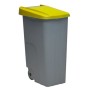 Cubo de Basura con Ruedas Denox 85 L 42 x 57 x 76 cm Amarillo