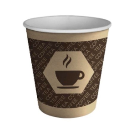 Set de Verres Algon Café Carton Produits à usage unique 200 ml 100 Unités