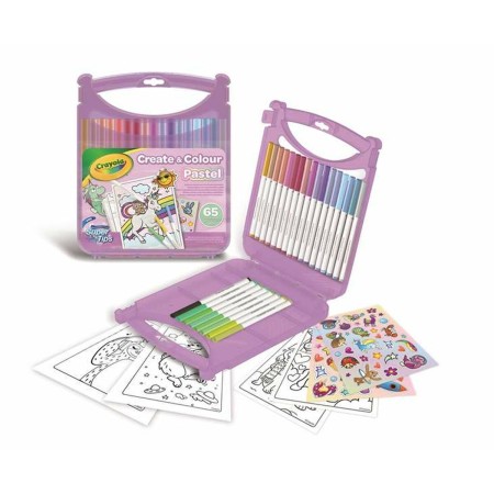 Set de Dibujo Crayola Create & Colour Multicolor Pastel 65 Piezas